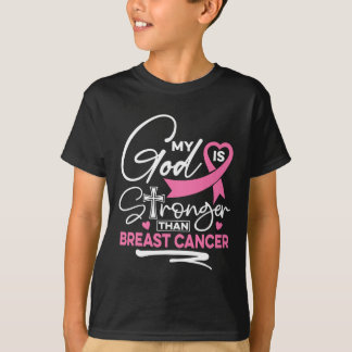 Min Gud är starkare än medvetenheten om bröstcance T Shirt