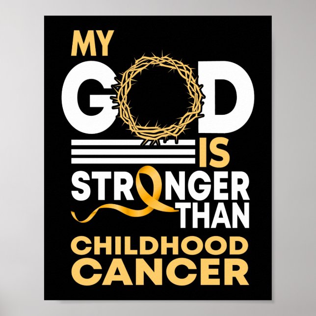 Min Gud är starkare än medvetenheten om cancer hos Poster (Framsidan)