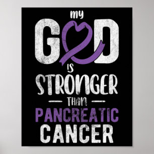 Min Gud är starkare än medvetenheten om cancer i p Poster