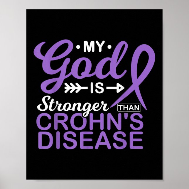 Min Gud är starkare än medvetenheten om Crohns sju Poster (Framsidan)
