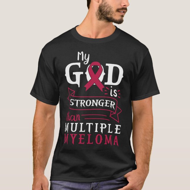 Min Gud är starkare än medvetenheten om Många Myel T Shirt (Framsida)