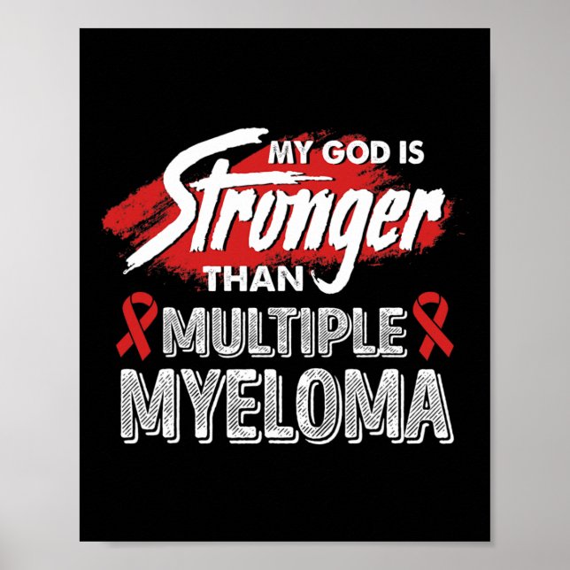 Min Gud är starkare än multipelt myelom blod kan Poster (Framsidan)