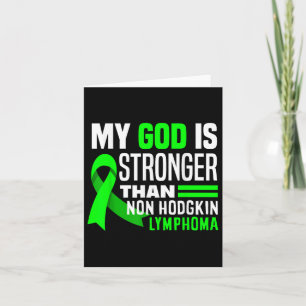 Min Gud är starkare än non-hodgkin Lymphoma Medvet Kort