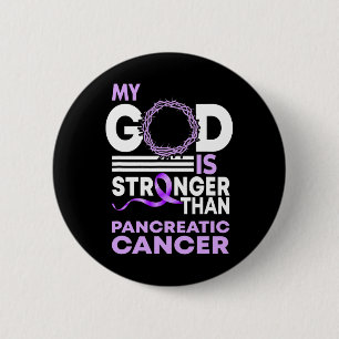 Min Gud är starkare än pankreascancer Awarenes Knapp