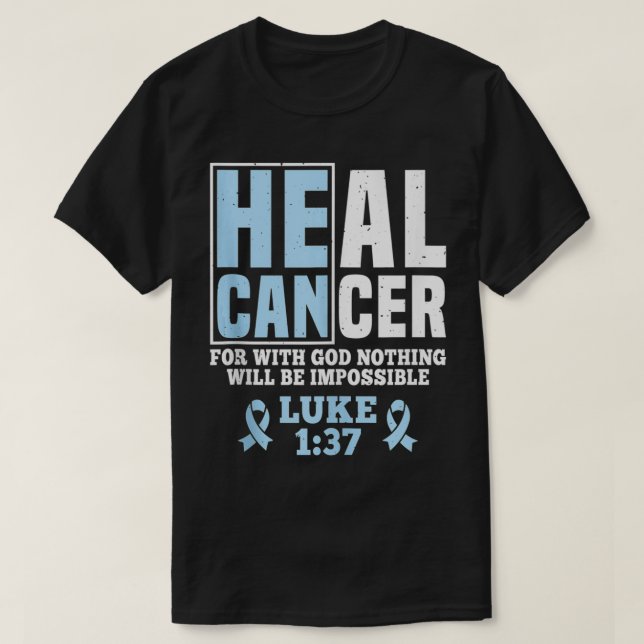 Min Gud är starkare än Prostate Cancer Survivor  T Shirt (Design framsida)