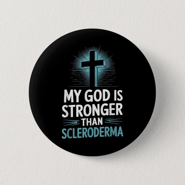 Min Gud är starkare än Scleroderma Knapp (Framsida)