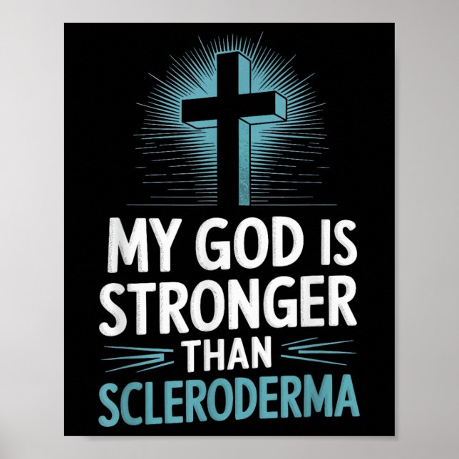 Min Gud är starkare än Scleroderma Poster (Framsidan)