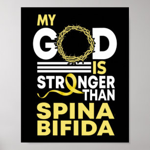 Min Gud är starkare än Spina Bifida-medvetandet Poster