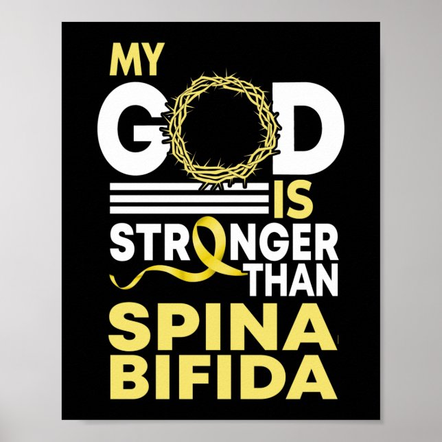 Min Gud är starkare än Spina Bifida-medvetandet Poster (Framsidan)