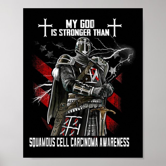 Min Gud är starkare än Squamous Cell Carcinoma Poster (Framsidan)