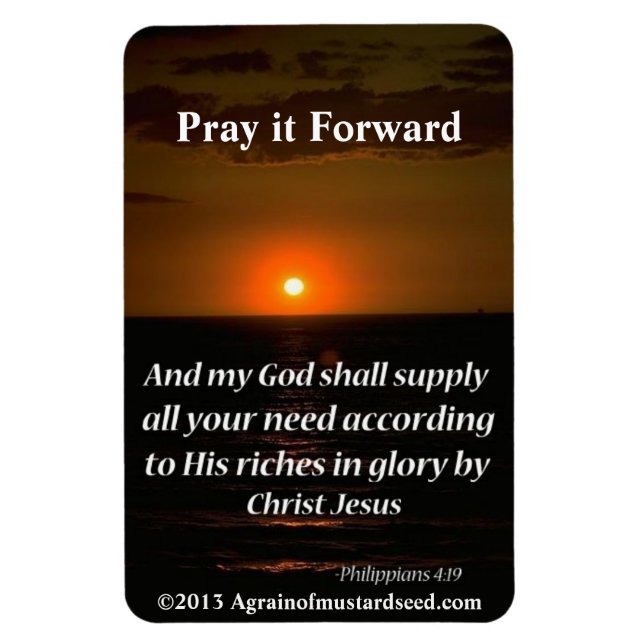 Min Gud ska tillhandahålla allt du behöver Magnet (Vertikal)