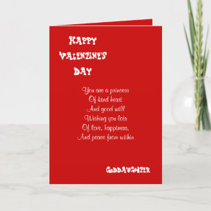 Min guddotter på valentins dag helgkort