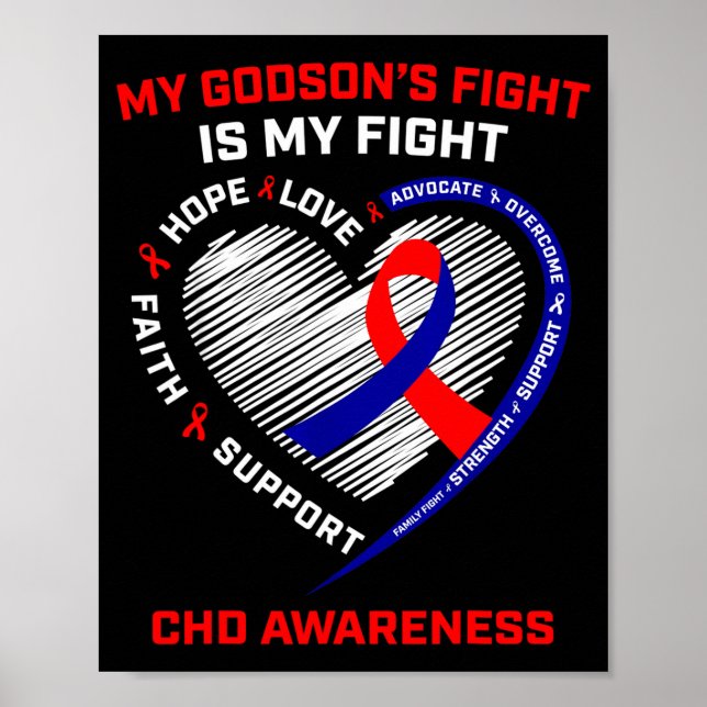Min gudsons kamp är min kamp Chd hjärtsjukdom Awa Poster (Framsidan)