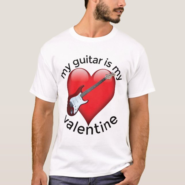 Min Guitar är min Valentine T Shirt (Framsida)