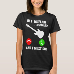 Min Guitar kallar Bass Guitar Music Player T Shirt