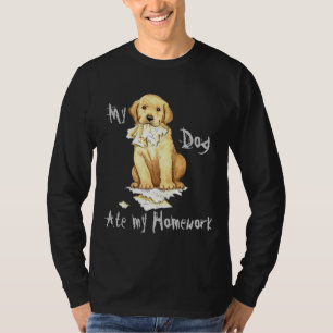 Min gul lab åt min läxa tee shirt