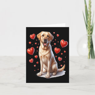 Min gula labradorhund är min valentin Hjärtan Söt  Kort