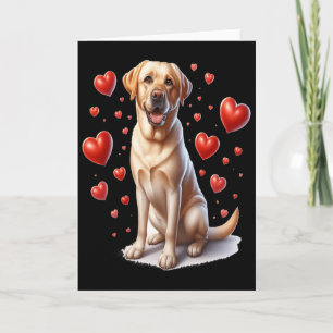 Min gula labradorhund är min valentin Hjärtar söt Kort