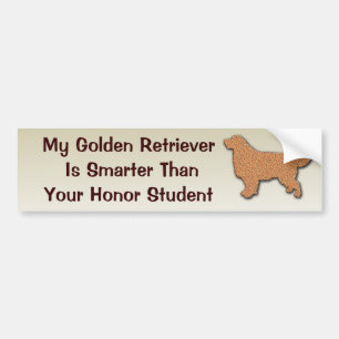 Min guld- Retriever är mer smart än Bildekal
