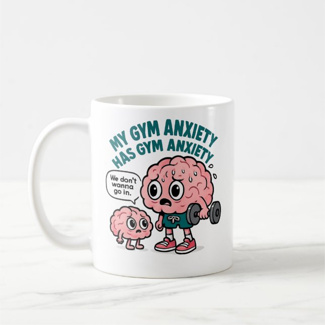 Min gym Anxiety har gym Anxiety Kaffemugg (Vänster)