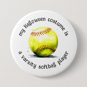 Min Halloween Costume är en Softball Player, Lusny Knapp