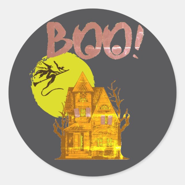 Min Halloween  Runt Klistermärke (Framsida)