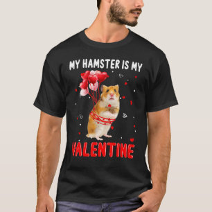 Min Hamster är min Alla hjärtans dag Boskap Hamste T Shirt