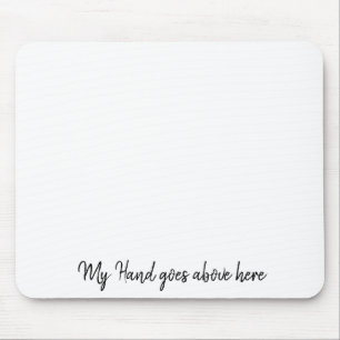 Min hand går ovanför Mousepad Musmatta