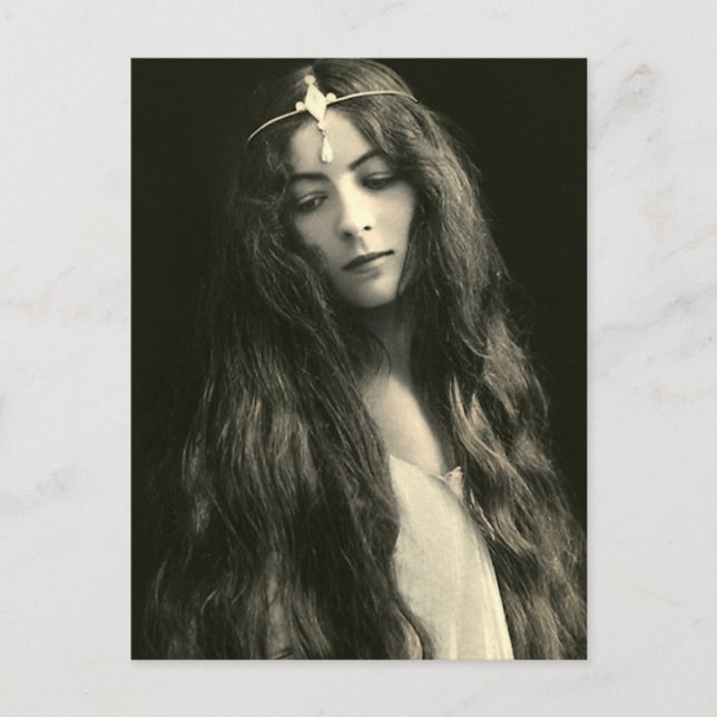 Min hår är väldigt lång vykort (Framsida)