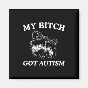 Min Har Autism Racoon Meme Sopor Panda Womens Mana Magnet