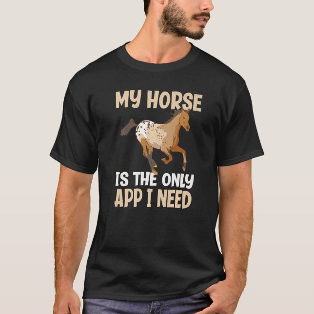 Min häst är den enda app jag behöver för att appal t shirt (Framsida)