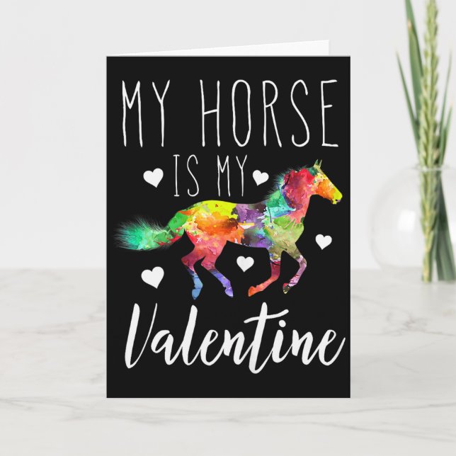 Min häst är min valentinus hästridning Älskare  Kort (Framsida)