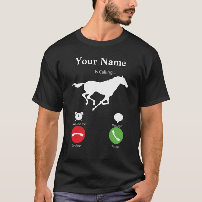 Min häst ringer personlig t shirt (Framsida)