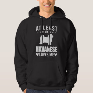 Min Havanese älskar åtminstone mig Hund Hoodie