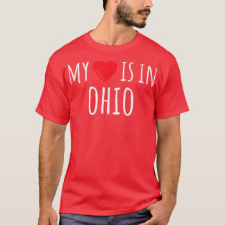 MIN HEART ÄR I OHIO Cute American State T Shirt
