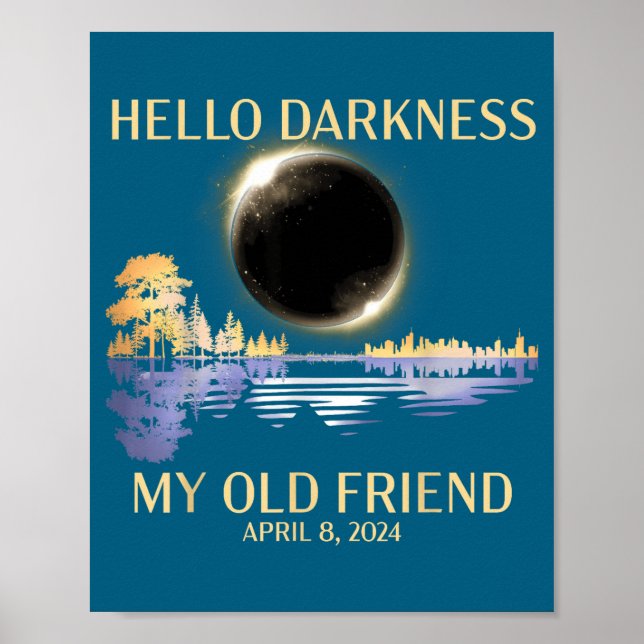 Min Hej Mörker Gamla Vän Sol Poster (Framsidan)