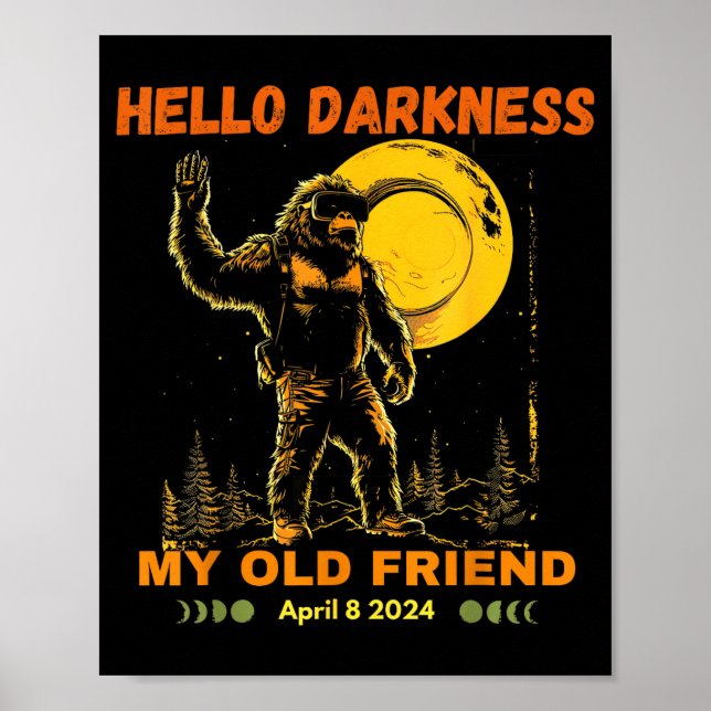 Min Hej Mörker Vän Solförmörkelse Poster (Framsidan)