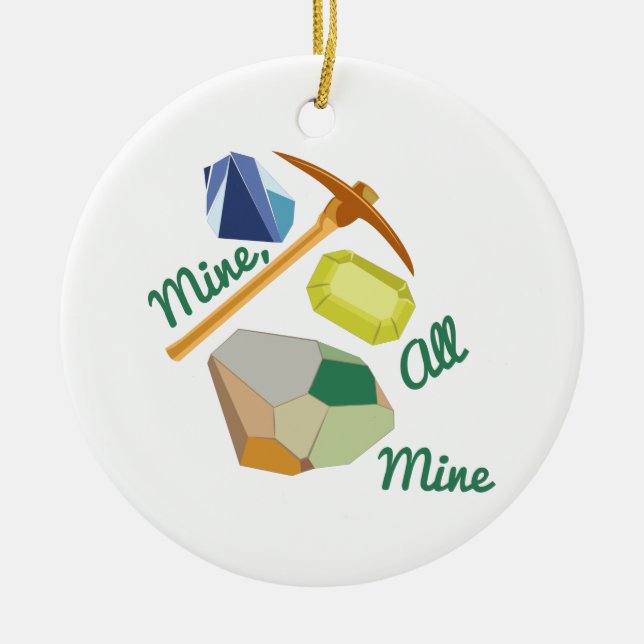 Min, hela min julgransprydnad keramik (Framsidan)