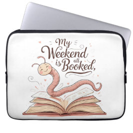 Min Helg är bokad | Bookworms design Laptop Fodral