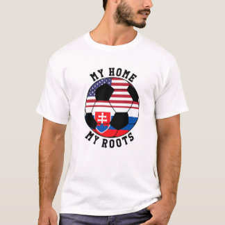 Min Hem Mina Rötter Slovakien Flagga Fotboll T Shirt