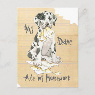 Min hemläxa i Great dane Vykort