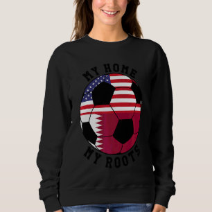 Min hemmet Mina rötter Qatar-Flagga-sökare T Shirt