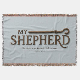 MIN HERDE | Mistblå | Psalm 23:1  Filt
