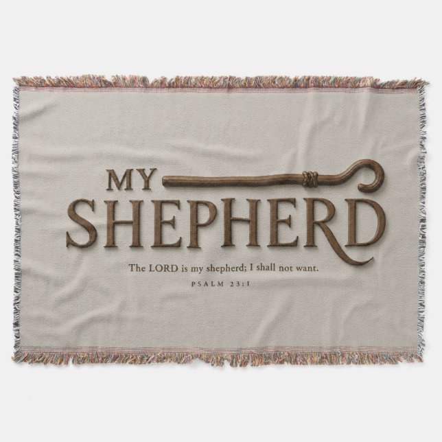 MIN HERDE | Mjuk sten | Psalm 23:1 Filt (Framsidan)