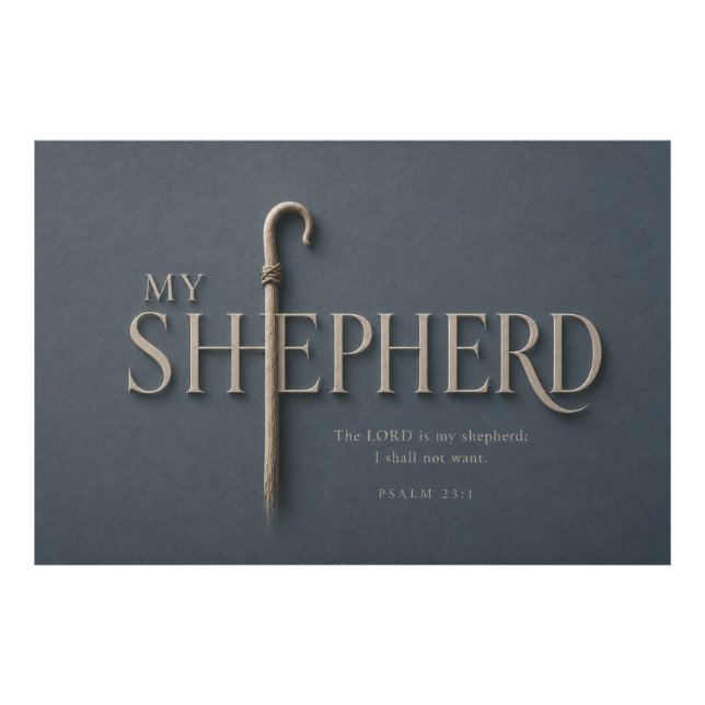 MIN HERDE | Psalm 23:1 Kristendom Fototryck (Framsidan)