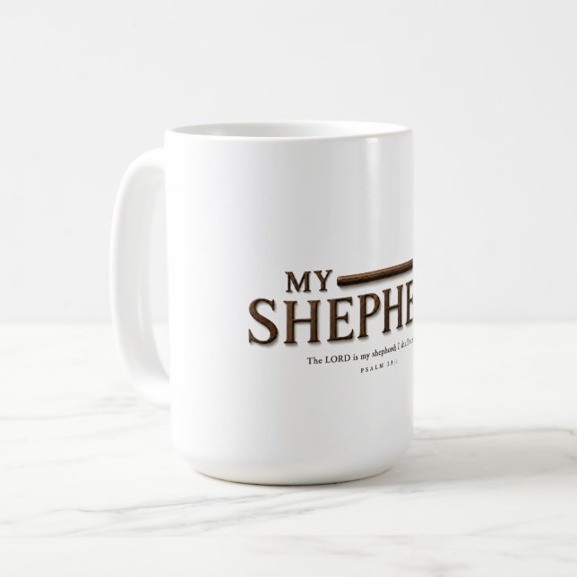 MIN HERDE | Psalm 23:1 | Skrift Kaffemugg (Framsida vänster)