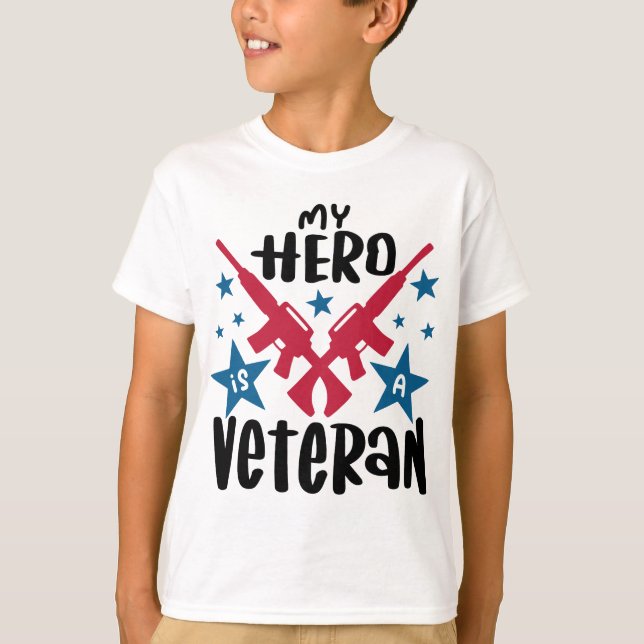 Min Hero är en veteran T-shirt (Framsida)