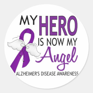 Min Hero är min ängel Alzheimers sjukdom Runt Klistermärke