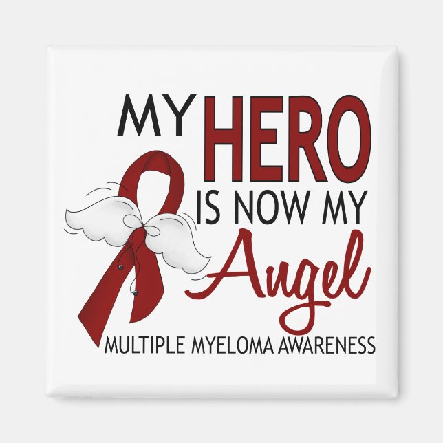 Min Hero är min ängel Många Myeloma Magnet (Framsidan)