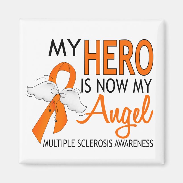 Min Hero är min angel Många Sclerosis Magnet (Framsidan)